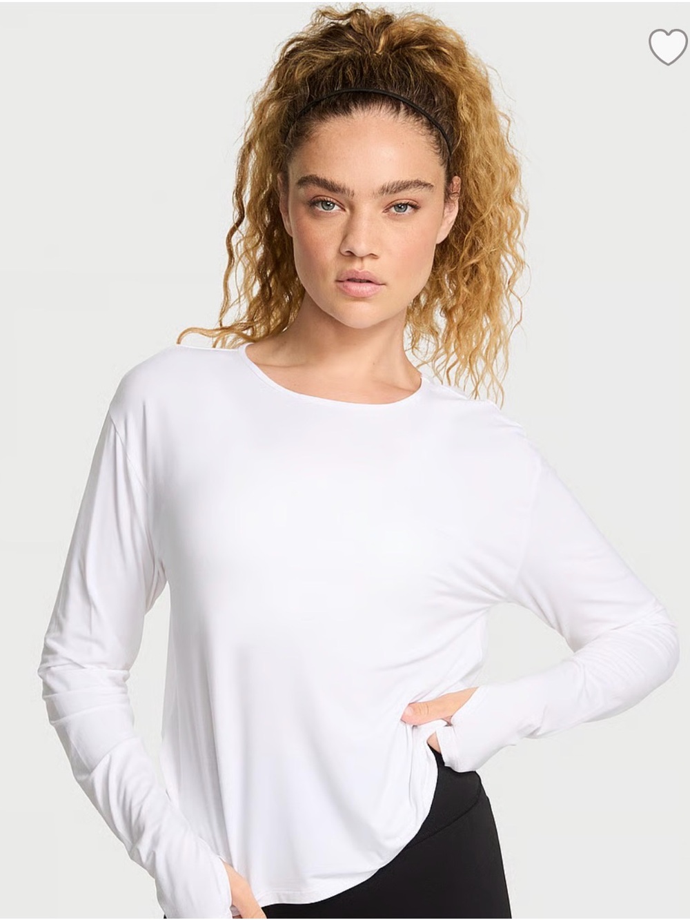 Victoria's Secret Drapey Knit Long-Sleeve Open-Back Tee NWOT